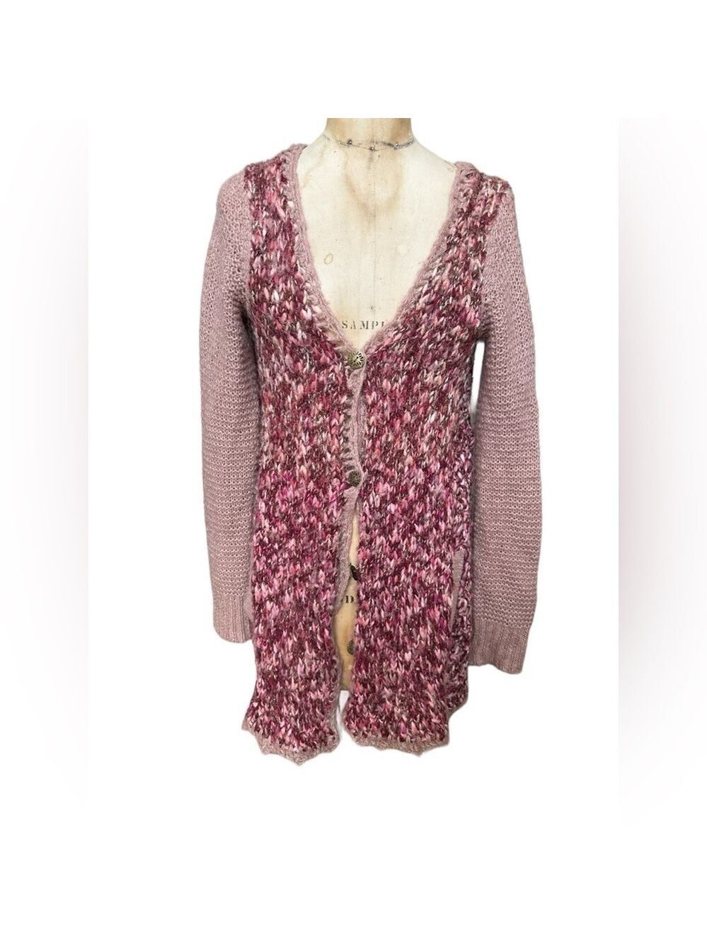 Free People bohemian chunky knit/open knit sweater women’s size S cottagecore